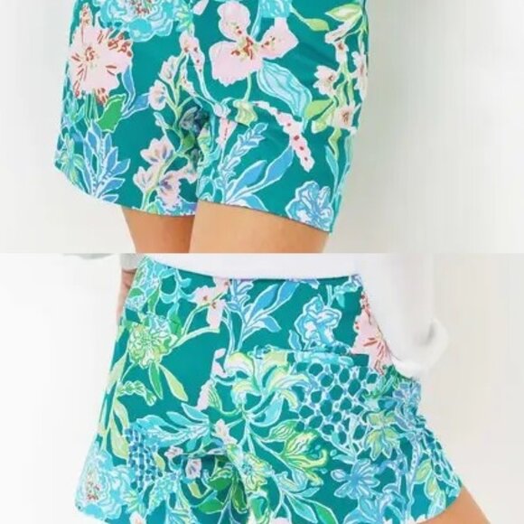 NEW! Size 2 Lilly Pulitzer Callahan Mid-Rose Shorts Hot on the Vine. Retired!